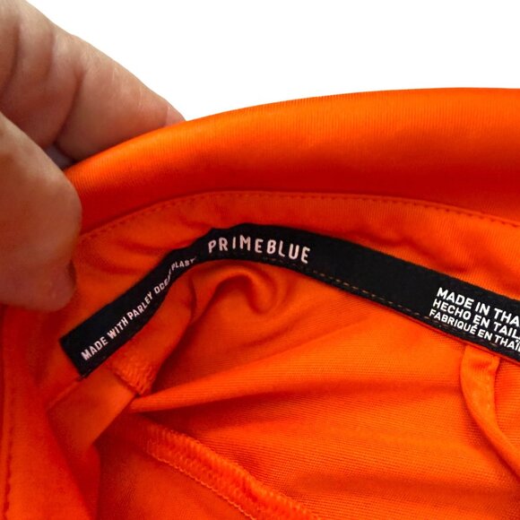 Adidas Men's Tennis Polo Shirt L Orange Jersey Primeblue Collared Short Sleeve - Picture 3 of 8